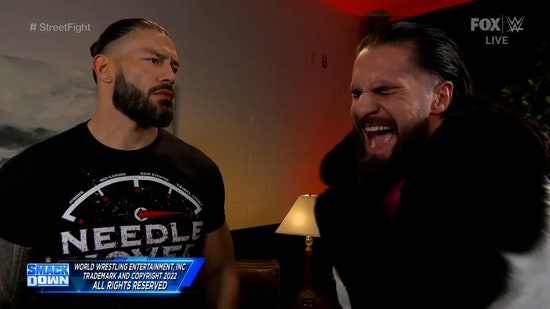 Seth Rollins knocks on Roman Reigns' door